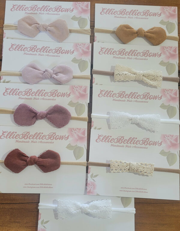 Baby/Toddler Headband – Lace Bows | Ellie Bellie Bows