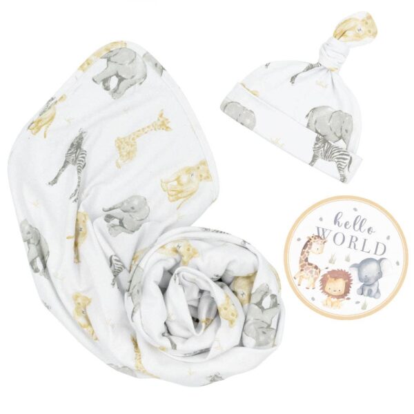 Hello World Gift Set – Savanna Babies | Living Textiles