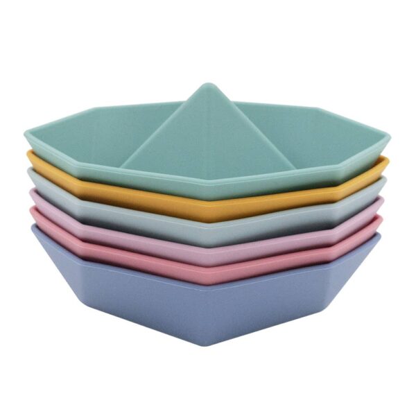 6pk Silicone Origami Bath Boats | Living Texiles