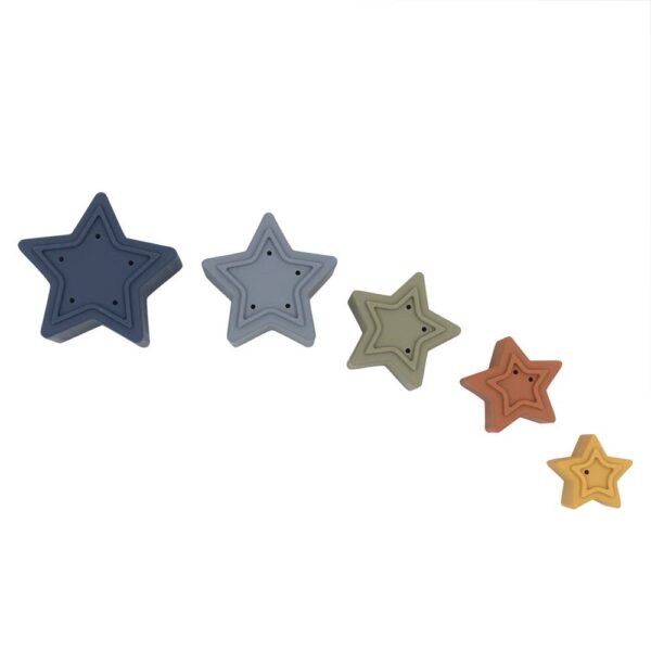 Silicone Nesting Stars – Multi Blue | Living Textiles