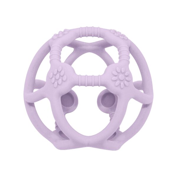 Playground Silicone Teething Ball – Light Purple | Living Textiles