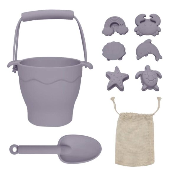 Silicone 8pc Bucket & Spade Set – Lilac | Living Textiles