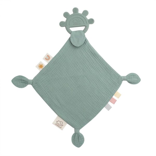 Silicone Muslin Comfort Teether – Sage | Living Textiles