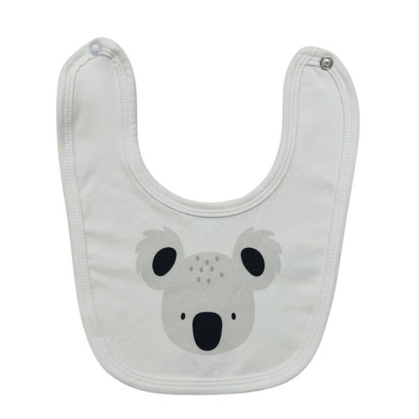 Bib – White with Koala | ES Kids