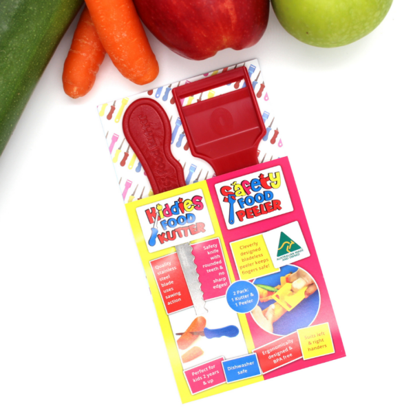 Twin Pack – Kiddies Food Kutter (SML) & Safety Food Peeler – Safety Food Kutter