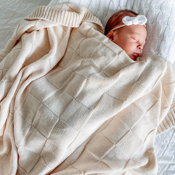 Knit Baby Blanket – Cream | Anchor & Arrow