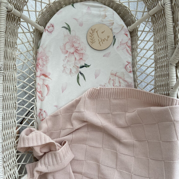 Knit Baby Blanket – Dusty Pink | Anchor & Arrow