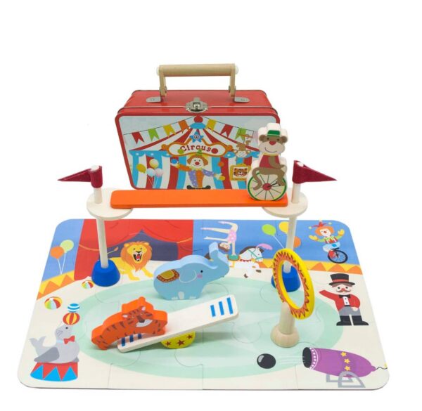 Circus Playset With Puzzle In Tin | ToysLink