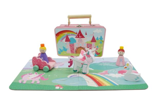 Unicorn Playset With Puzzle In Tin | ToysLink