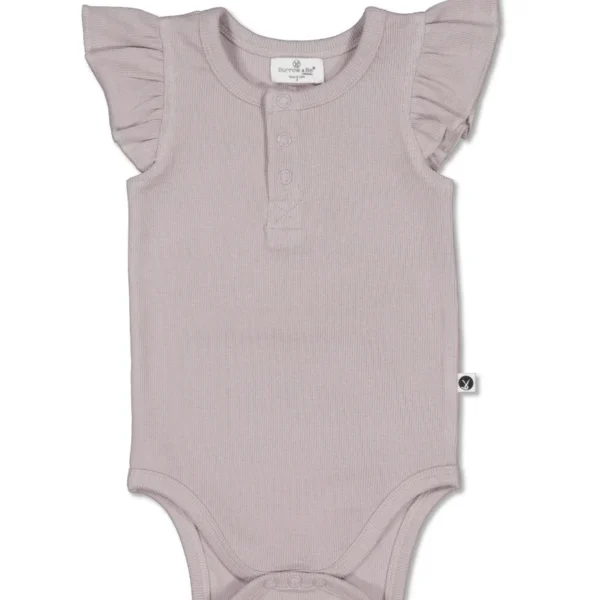 Lavender Flutter Sleeve Onesie | Burrow & Be